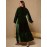 Plus Size, Plus Size A-Line Maxi Dress - Sleeve Winter Dress with -Length Hem, Machine Washable Solid Color Elegant Party Wedding Guest Dress (Casual to Formal) - Coat-Compatible Outfit