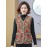 [Chinese Style Stand Collar] New Winter Plus Size Fleece-Lined Vest Cardigan Coat | Thickened Warm Comfortable, Chinese Style Stand Collar Retro Elegant Design H-Line Loose-Fit Free Floral Pattern Youthful and Stylish