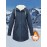 Plus Size, Women's Plus Size Winter Warm Full-Zip Hooded Parka Jacket with Pockets - Thick Outerwear Coat for Cold Weather, Machine Washable, Casual Winter Outer Layer (Blazer/ Style) for Fall & Winter Season, Solid Color Coat for Daily