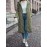 Plus Size - Women'S Elegant Quilted Hooded Coat with Slant Pockets - Warm & Comfortable Long Sleeve Outerwear, Olive Green, Button-Up Front, All-Season Wear, Casual Style, Casual Winter Wear | Quilted Design | Buttonup Coat