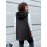 Plus Size, Plus-size Women's black mid-length vest coat, suitable for winter