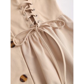 Plus Size - Women'S Elegant Trench Coat - Structured Lapel Collar, Button Front Closure, Non-Stretch Fabric, Chic Office to Party Outerwear for Women, Spring/fall Everyday & Formal Events, Spring Outerwear, Classic Design